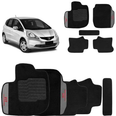 Imagem de Jogo de Tapete Carpete New Fit 2015 a 2021 Preto 5 Peças