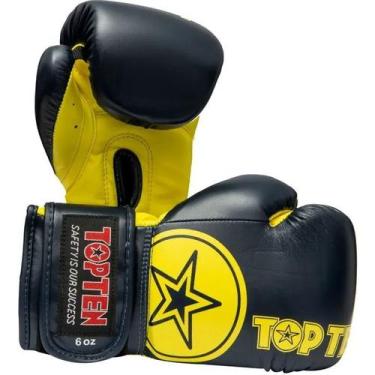 Imagem de Luva de Boxe infantil KIDS - Top Ten, Azul com amarelo