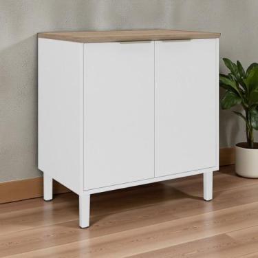 Imagem de Balcão Cozinha em Aço 2 Portas 80cm com Tampo com Dobradiças Slow Moti