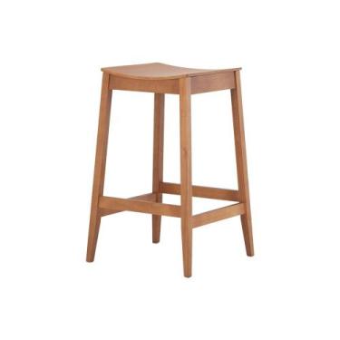 Imagem de Banqueta Alta de Madeira Sabor Caseiro - Nozes - Meu Móvel de Madeira