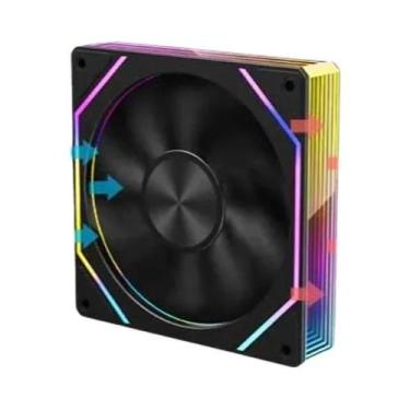 Imagem de Ventoinha De Resfriamento Para Gabinete De Computador 12CM ARGB Ice Wh