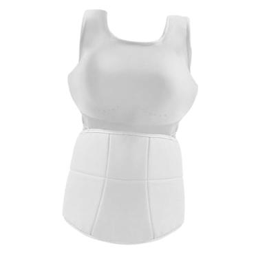 Imagem de oshhni Protetor de peito para barriga de karatê para mulheres, colete protetor, equipamento acessório, proteção de peito para boxe, acampamento de verão, S