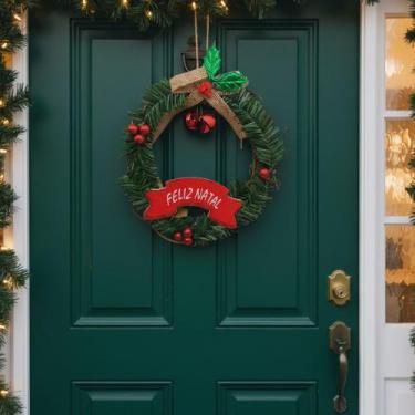 Imagem de Guirlanda Com Guizos Para Porta Enfeite De Natal - Rio Master, Vermelh
