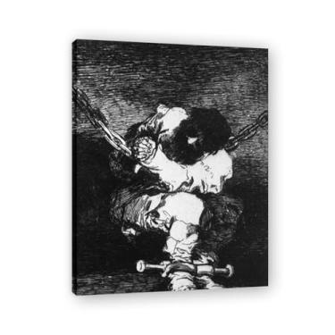 Imagem de Imprisonment And CrimeFrancisco De Goya Impressão em tela romântica espanhola - Obra-prima do influente pintor romântico 69,8 x 91 cm emoldurado