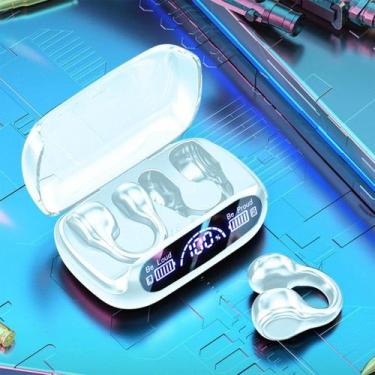 Imagem de Fones de ouvido Bluetooth 5.3 Open Ear com microfone IPX7 branco - Mar