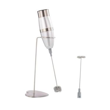 Imagem de Electric Milk Frother Handheld Milk Foam Machine Stainless Steel Easy Clean Non-slip Handle for Home Cafe