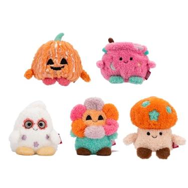 Imagem de BumBumz 4.5-inch Groovy SpookyBumz Plush 5-Pack - Groovy Cauldron, Spooky Mushroom, Disco JackoLantern, Jack O Flower, and a Ghost - from The Makers of Original Squishmallows