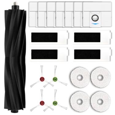 Imagem de (Pacote com 20) Peças de reposição Omni T20 para aspirador de pó ECOVACS DEEBOT T20 Omni/ T20e Omni/ T20 Max/T20 Pro, 1 escova de rolo, 4 escovas laterais, 7 sacos de pó, 4 filtros HEPA, 4 almofadas