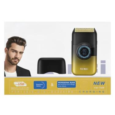 Imagem de Máquina Aparador de Barbear Shaver Elétrica com Cabeça Flutuante, Lâminas Duplas, Tela LED, Malha Durável e Carregamento Rápido – Barbeador Portátil para Barba Rente e Acabamento de Precisão