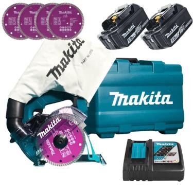 Imagem de Serra Mármore à Bateria 18v 125mm Makita Dcc500-kit220v – Potente E Precisa, Ideal Para Uso Profissi