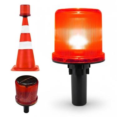 Imagem de Sinalizador Solar Viario Estrada Obra Rodovia Transito Avenida Emergencia Sinalizaçao Alerta Acidente Segurança