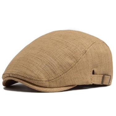 Imagem de Boné plano de palha, chapéu casual Newsboy Gatsby Ivy para homens - yi