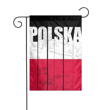 Imagem de KOSUES Bandeiras polonesas da Polônia Polonesa Bandeira de jardim 30 x 45 cm Bandeiras externas de dupla face vertical sazonal bandeira de boas-vindas festa quintal férias interior exterior decoração