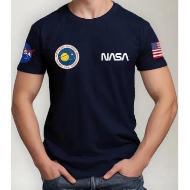 Imagem de Camiseta Camisa Algodão Feminina Masculina Adulto Astronauta NASAA Ast