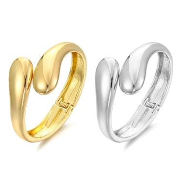 Imagem de Arthur Liu Pulseira feminina banhada a ouro 14 quilates com pedras não manchadas, joias modernas, One Size, Aço inoxidável, Sem Pedra Preciosa