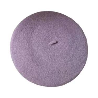 Imagem de Boina de Lã Feminina - Estilo Retrô, Quente e Confortável para Outono/