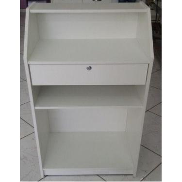 Imagem de Móveis Loja - Balcão Caixa Branco 60cm 100% Mdf Atendimento - INFINITI