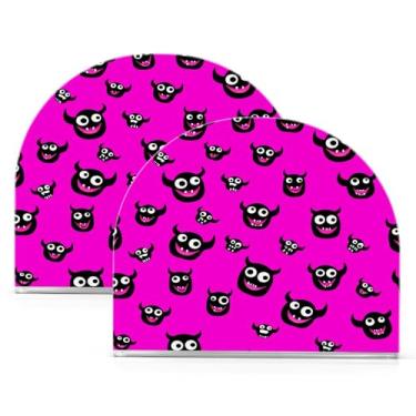 Imagem de Wassud Porta-guardanapos de acrílico de monstros de desenho animado, dispensador de guardanapo de papel moderno em forma de U para mesa, cozinha, sala de jantar, bancada 2 peças (comporta 50-60