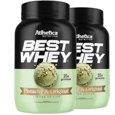 Imagem de Kit 2 Best Whey Isolado Hidro Pistache 900g - Atlhetica-Unissex