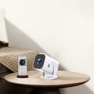 Imagem de Mini projetor com Wi-Fi e Bluetooth, projetor externo para quarto, suporta 4K 1080p, Keystone automático com HDMI/TV Stick/Memory Stick/Laptop