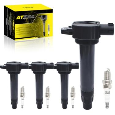 Imagem de ATURMC Conjunto de 4 bobinas de ignição UF589 compatíveis com Mitsubishi 2008-2017 Lancer 2007-2020 Outlander 2011-2017 Outlander Sport V6 2.0L 2.4L 3.0L L4 substitui # 26020047 1832A011 6 GN10 519
