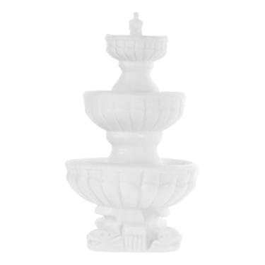 Imagem de Totority Miniature Fountain, White Plastic Mini Fountain Decor for Micro Landscape, Bonsai, Terrarium, Dollhouse Displays, and Tabletop Diorama Scenes