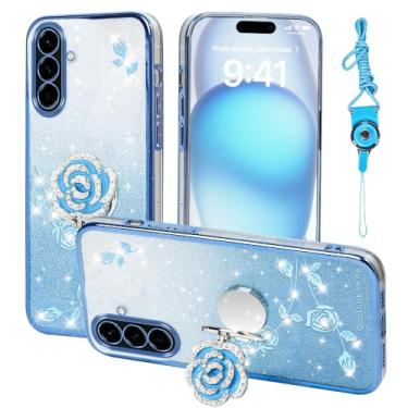 Imagem de Nouxwerx Capa para Samsung Galaxy A56 5G, capa de celular para meninas e mulheres, capa protetora à prova de choque para Samsung A56 5G (azul)