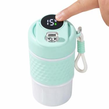 Imagem de Garrafa Térmica 450ml em Aço Inox 304 com Tampa LCD Touch – Mantém Bebidas Quentes e Frias – Alça de Transporte – Antivazamento (VERDE)