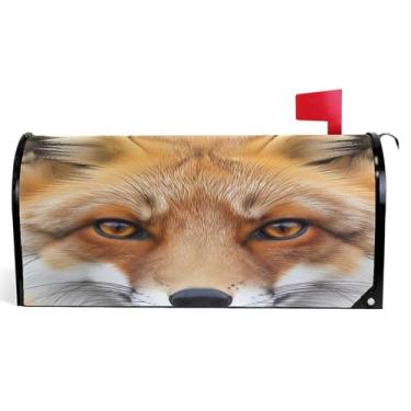 Imagem de Capas de caixa de correio de outono capa de caixa de correio de vinil sazonal magnética desenho animado bonito raposa laranja moderna decorações de caixa de correio tamanho padrão 52,6 x 45,8 cm