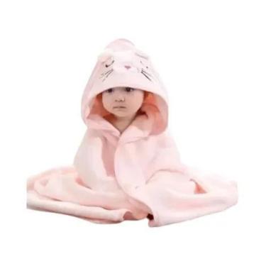 Imagem de Toalha De Banho Infantil Com Capuz De Animal De Desenho Animado, Robe 