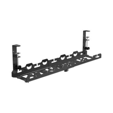 Imagem de Suporte De Gestão De Cabos Extensível Para Abaixo Da Mesa Em Metal Com