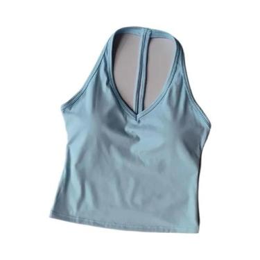 Imagem de Top Esportivo Feminino Sexy Com Decote Em V, Confortável E Respirável 