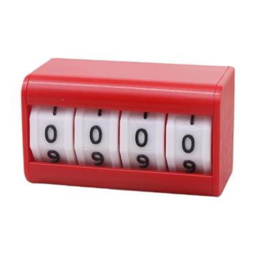 Imagem de Yiju Mini placar de bilhar para bilhar, marcador de pontuação, multiuso, contador esportivo para atividades de sala de aula de futebol e beisebol, vermelho