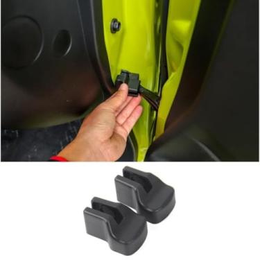 Imagem de 2 peças de tampa de fivela de trava de porta de carro limitador de proteção de prevenção de ferrugem compatível com Jimny JB64 JB74 2018+ acessórios de carro exteriores