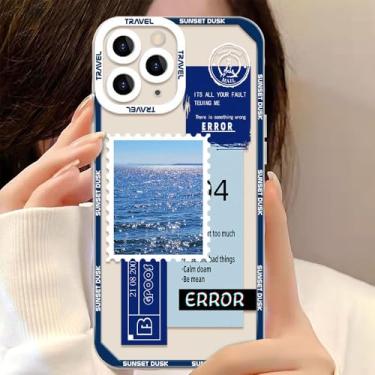 Imagem de Capas de celular com etiqueta de carimbo de paisagem para iPhone 16, 14, 15, 16 Pro Max, 11, 12, 13, 7, 8 Plus, XS, XR, SE, 2022, 2020