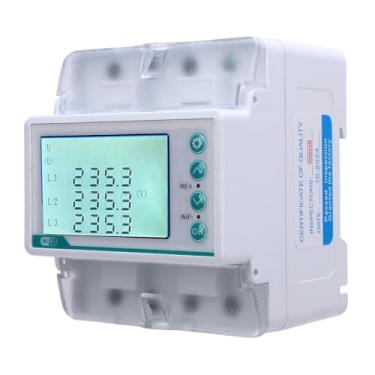 Imagem de Fafeicy Medidor de Energia WiFi Trifásico e 4 Fios, Monitor Inteligente de Uso de Eletricidade Com Proteção contra Sobrecarga e Compatibilidade Com Aplicativos Smart Life, para Controle
