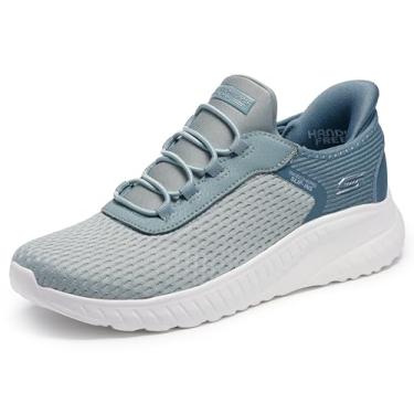Imagem de Skechers Tênis feminino sem cadarço Bobs Squad Chaos-in Color, Sálvia, 5.5 Wide