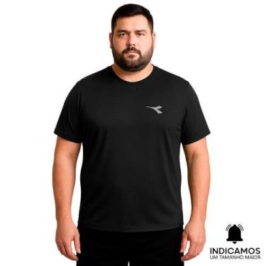 Imagem de Camiseta Diadora Small Logo Plus Size Masculina - Preto G1, Preto, G1