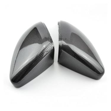 Imagem de Capa para espelho retrovisor lateral, tampa preta brilhante, capa para espelho retrovisor 12-20, compatível com vw golf 7/mk7 7.5/gtd/gti/touran l/e-golf(Carbon Look black)