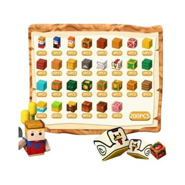 Imagem de Blocos De Construção Magnéticos Estilo Pixel Brinquedo Cubo Com Tampa 