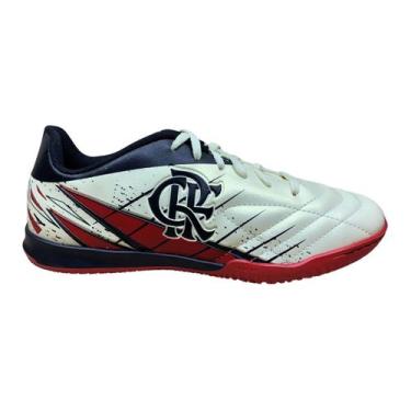 Imagem de Chuteira OXN Futsal Flamengo Avanti 3 - Adulto, Bege, 43