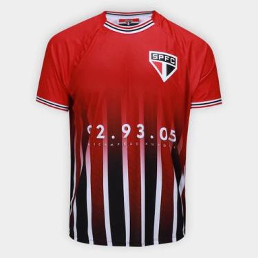 Imagem de Camiseta São Paulo Esportiva Masculina - Surf Center, Branco, Preto, G