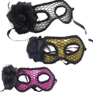 Imagem de Máscara Feminina Veneziana com Detalhe Elegante - Abrakadabra, PRATA, 