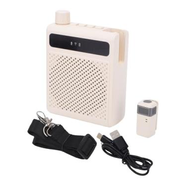 Imagem de SPYMINNPOO Amplificador de Voz Portátil, Mini Megafone Recarregável Com Microfone Fone de Ouvido, 25 W para Professores e Apresentadores (Branco)
