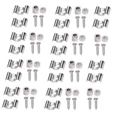 Imagem de TUOREN Conjunto de 10 retentores de cordas para guitarra elétrica, estilo vintage, guia de corda de guitarra compatível com Fender Strat Stratocaster ou Tele Telecaster (prata)