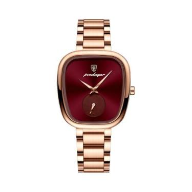 Imagem de Relógio De Pulso Feminino À Prova d'Água Em Aço Inoxidável Quartz POED