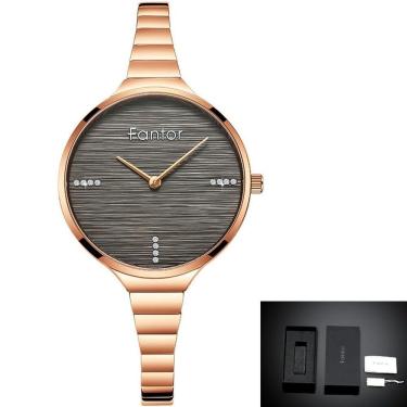 Imagem de Relógio Feminino Fantor Wf1023l à Prova D'água Bronze