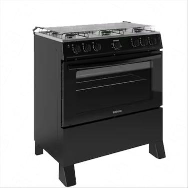 Imagem de Fogão à Gás Itatiaia Star New 6 Bocas Mesa Inox Forno 82 Litros-Preto