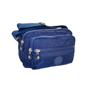 Imagem de Bolsa Feminina Transversal Nylon Impermeável - Azul - Corban 