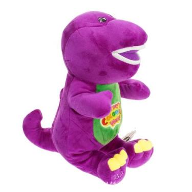 Imagem de Brinquedo de boneca de pelúcia Purple Barney Singing 30cm para criança